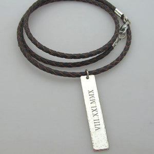 roman numeral necklace for men