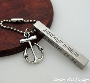 Personalized tag and anchor keychain
