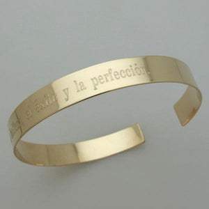Custom Quote Inscription Gold Bracelet