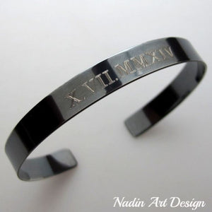 Men's Black Memorial Bracelet