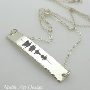 New mom Gift - Personalized Sound Wave Necklace