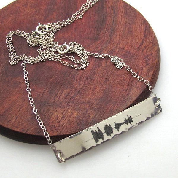 Personalized sound shop wave necklace