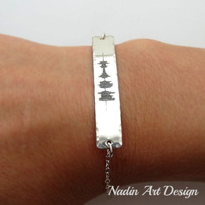 Sterling Silver Sound Wave Bracelet 