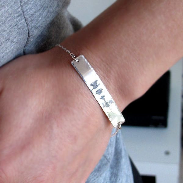 Sterling Silver Sound Wave Bracelet 