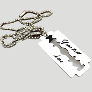 razor blade pendant necklace