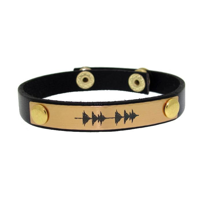 Voice Recording Mens Bracelet - Soundwave Cuff