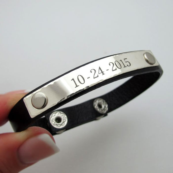 Voice Recording Mens Bracelet - Soundwave Cuff