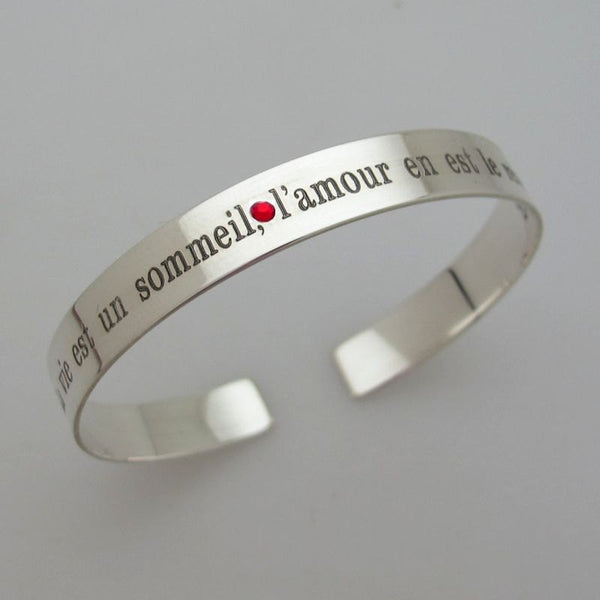 Birthstone Cuff - Personalized Gift for Her