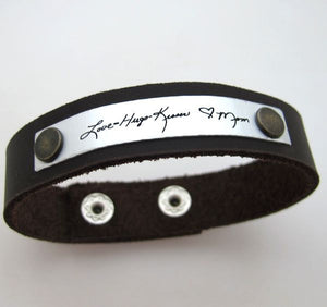 Personalized Signature Bracelet for men - Anniversary Men's gift