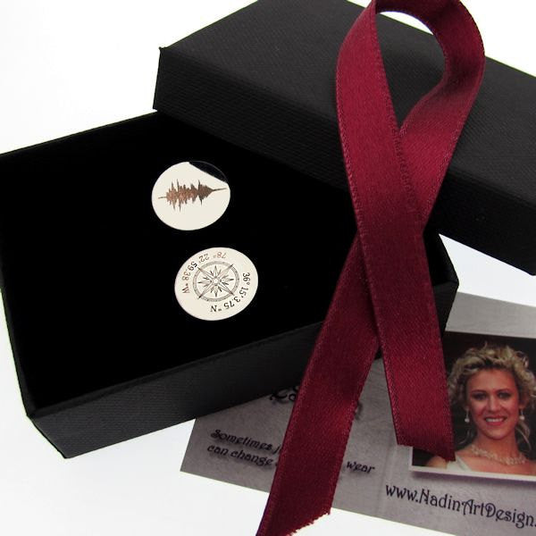 Soundwave Cufflinks - Groomsmen Gift