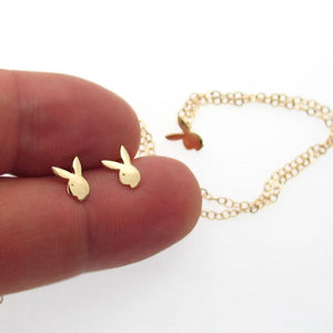 Gold Filled Bunny Pendant Necklace