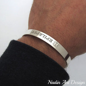 Custom engraved medical bracelet