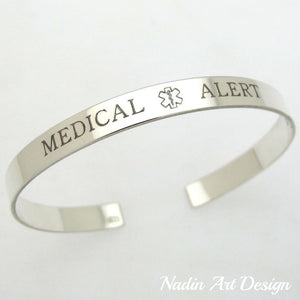 Medical silver bracelet
