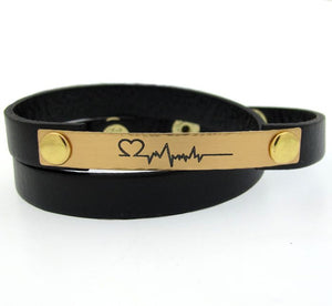 Custom EKG Bracelet for Men - Cool Mens Gift Idea