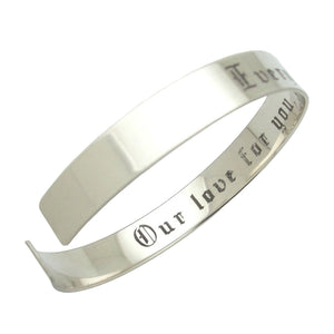 personalized silver cuff bracelet for men