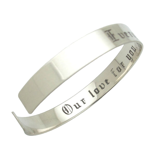 personalized silver cuff bracelet for men