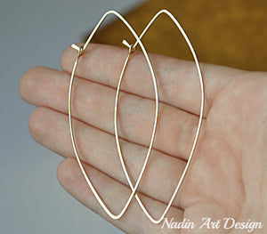 Oval gold hoops