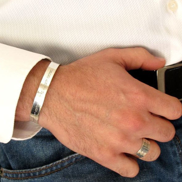 personalized mens cuff bracelet