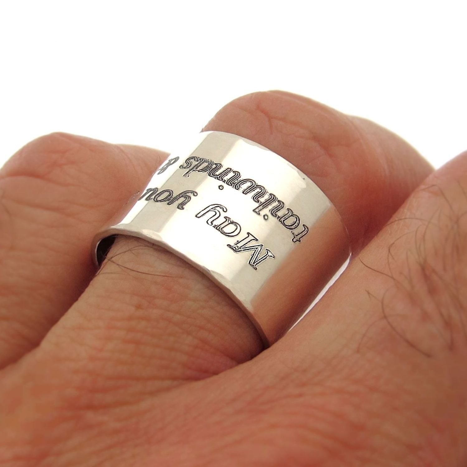 Engraved Sterling Silver Ring