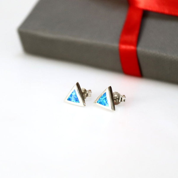 triangle shaped earrings studs 