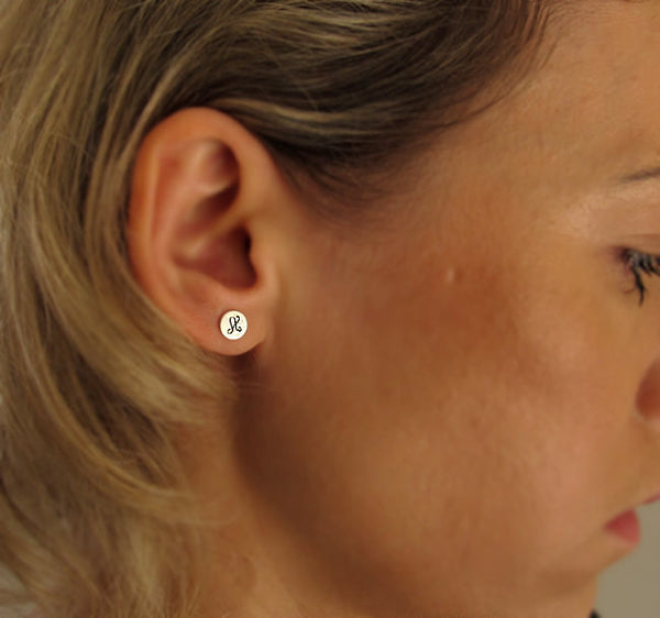 monogram earrings