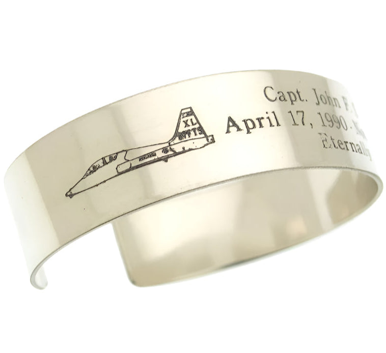 Air Force gift - Personalized Mens Cuff Bracelet