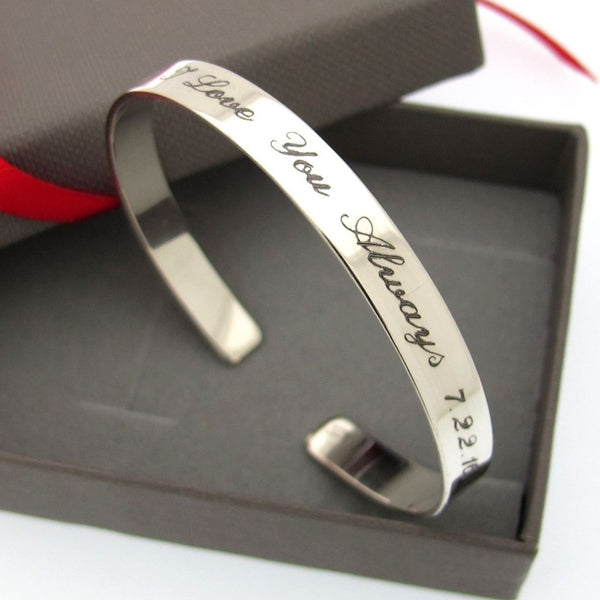 Silver engraved bracelet