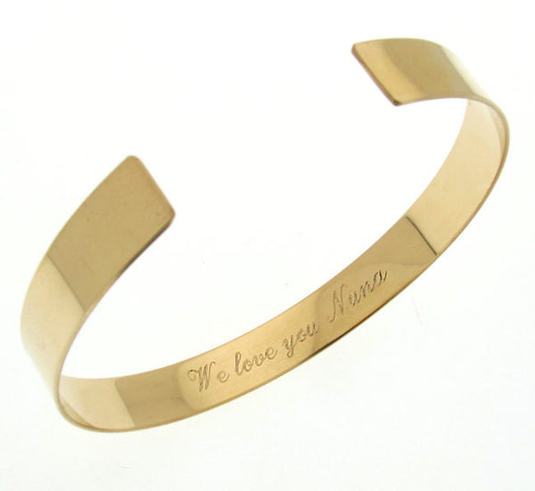 gold filled hidden engraved bracelet