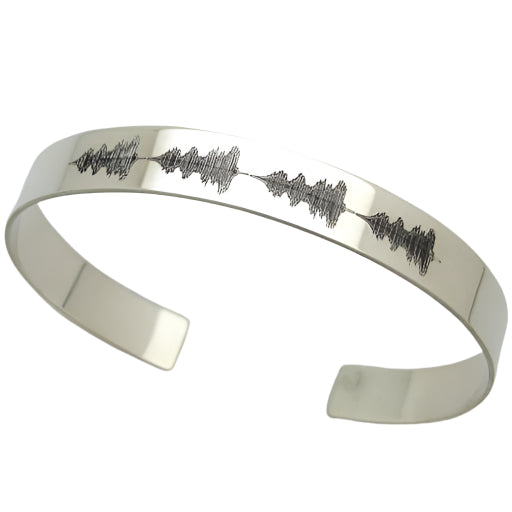Soundwave silver cuff bracelet
