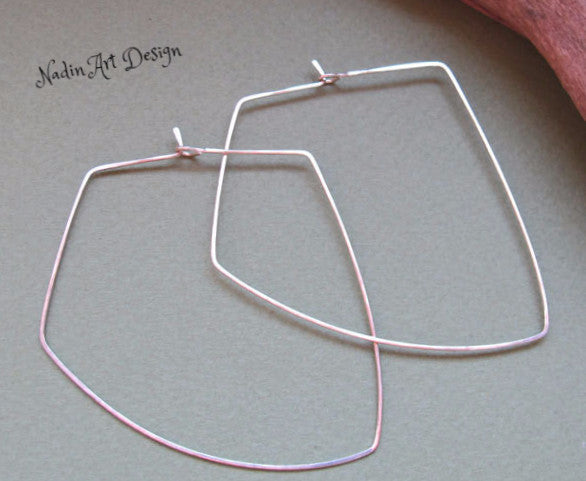 triangle shaped geometric earrings
